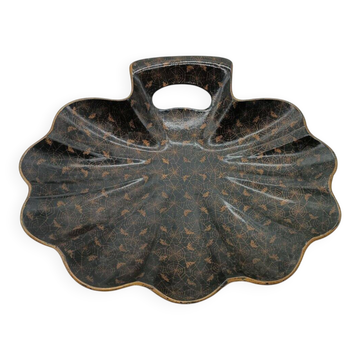 Gold-painted papier-mâché tray, early 1900s