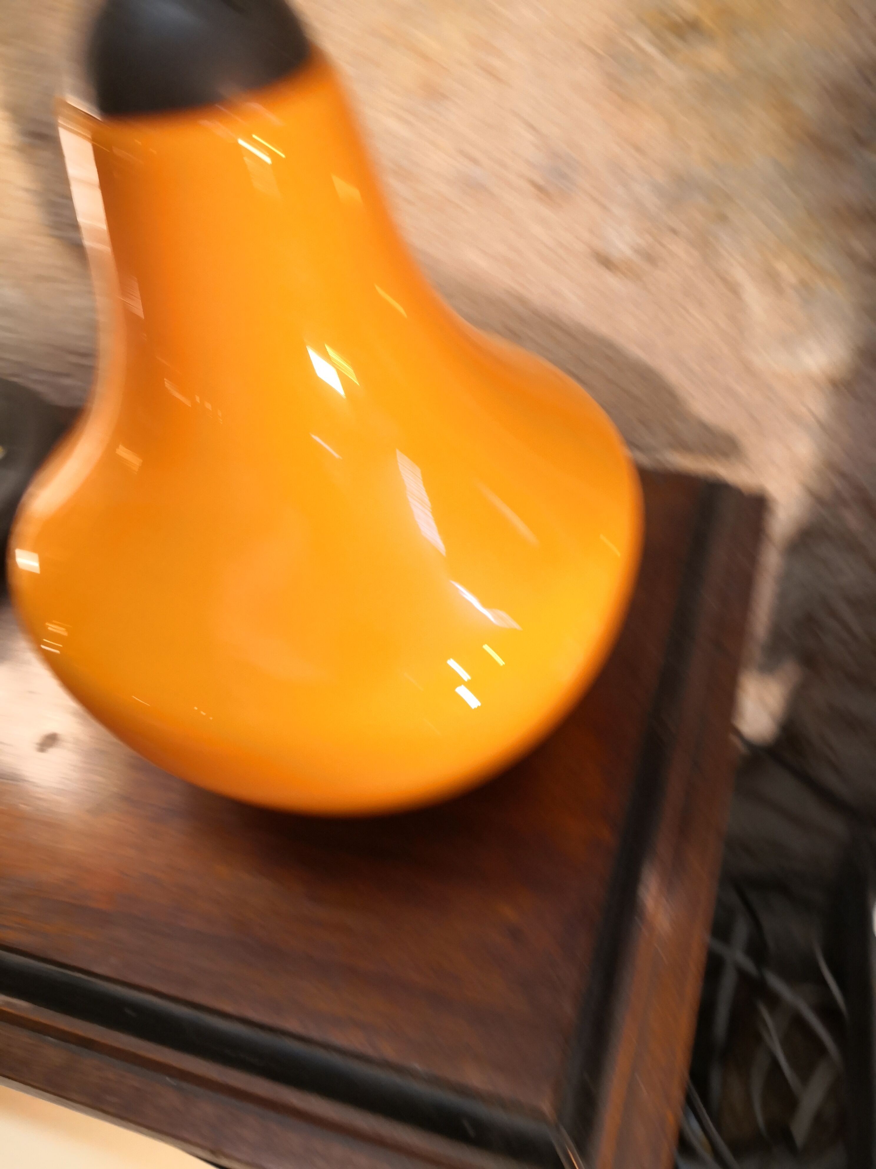 Vintage orange opaline chandelier