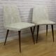 Lot de 2 chaise skaï blanc grisé