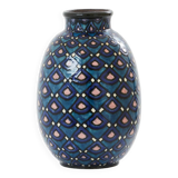 Large Art Deco vase in enameled ceramic signed Paul Jacquet 1930
