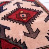 Vintage persian carpet hamadan handmade 42cm x 60cm 1970s