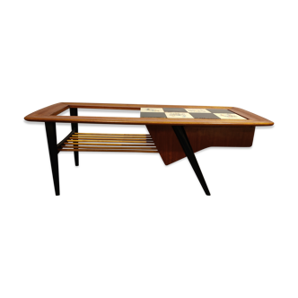 Table basse bar caché par Alfred Hendrickx pour Belfom, années 1950