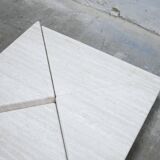 Vintage travertine coffee table published by Roche Bobois