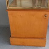 Brass and wood store window