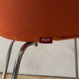 Arper Duna orange armchair