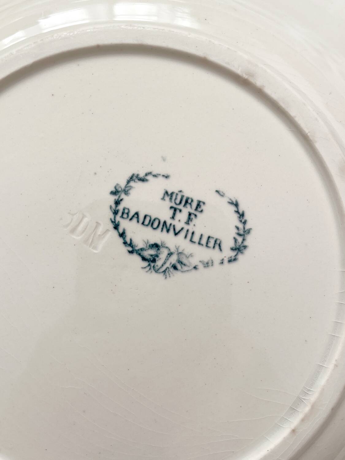 6 ironstone soup plates “Mûre” Badonviller