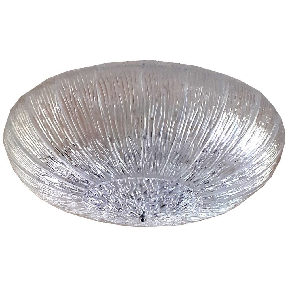Modern “brindle” transparent murano glass flush mount