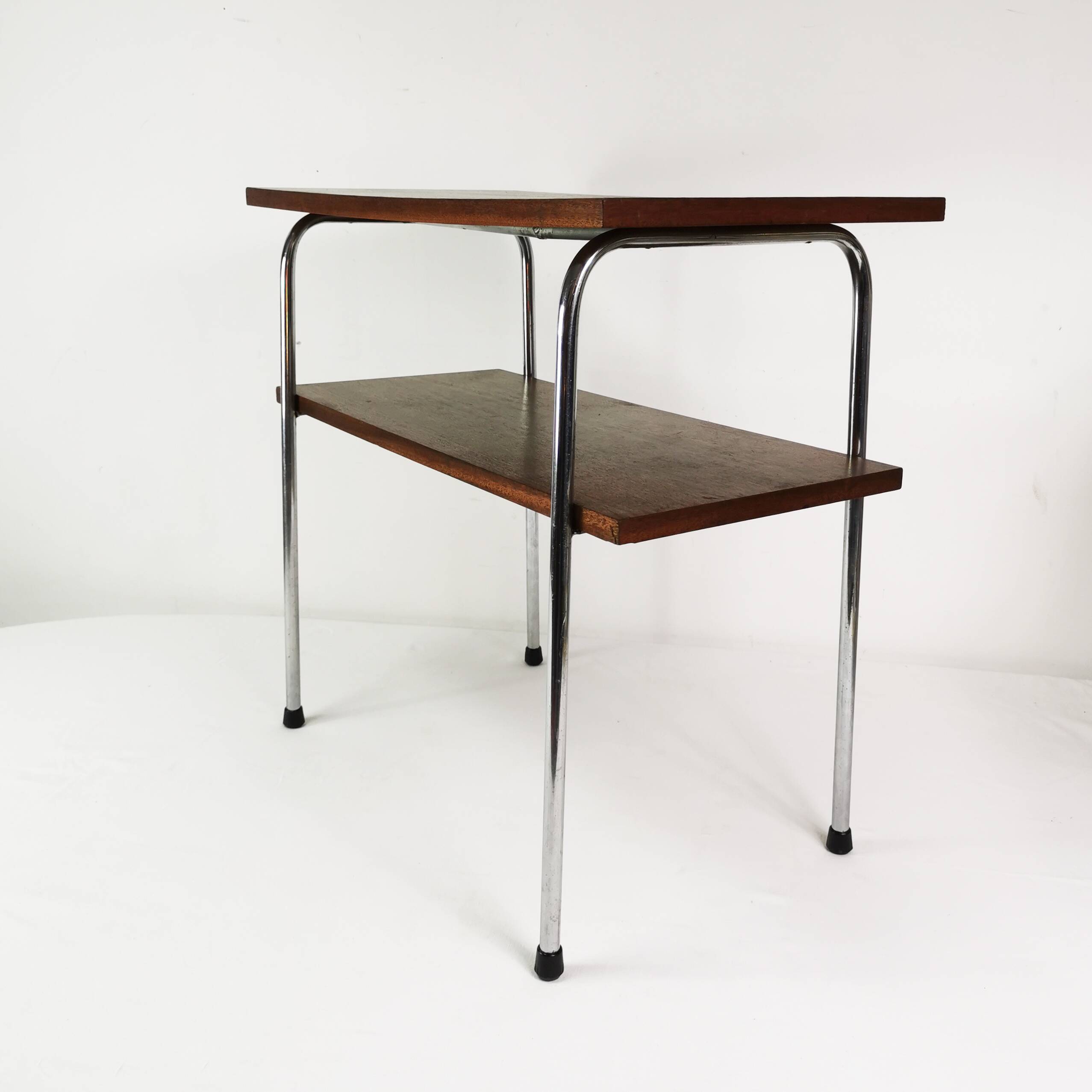 Bauhaus side table, Czechoslovakia, 1940s.