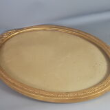 Former oval Art-Deco wood frame - 56x38 cm gold stucco, 50.2x35.2 cm SB