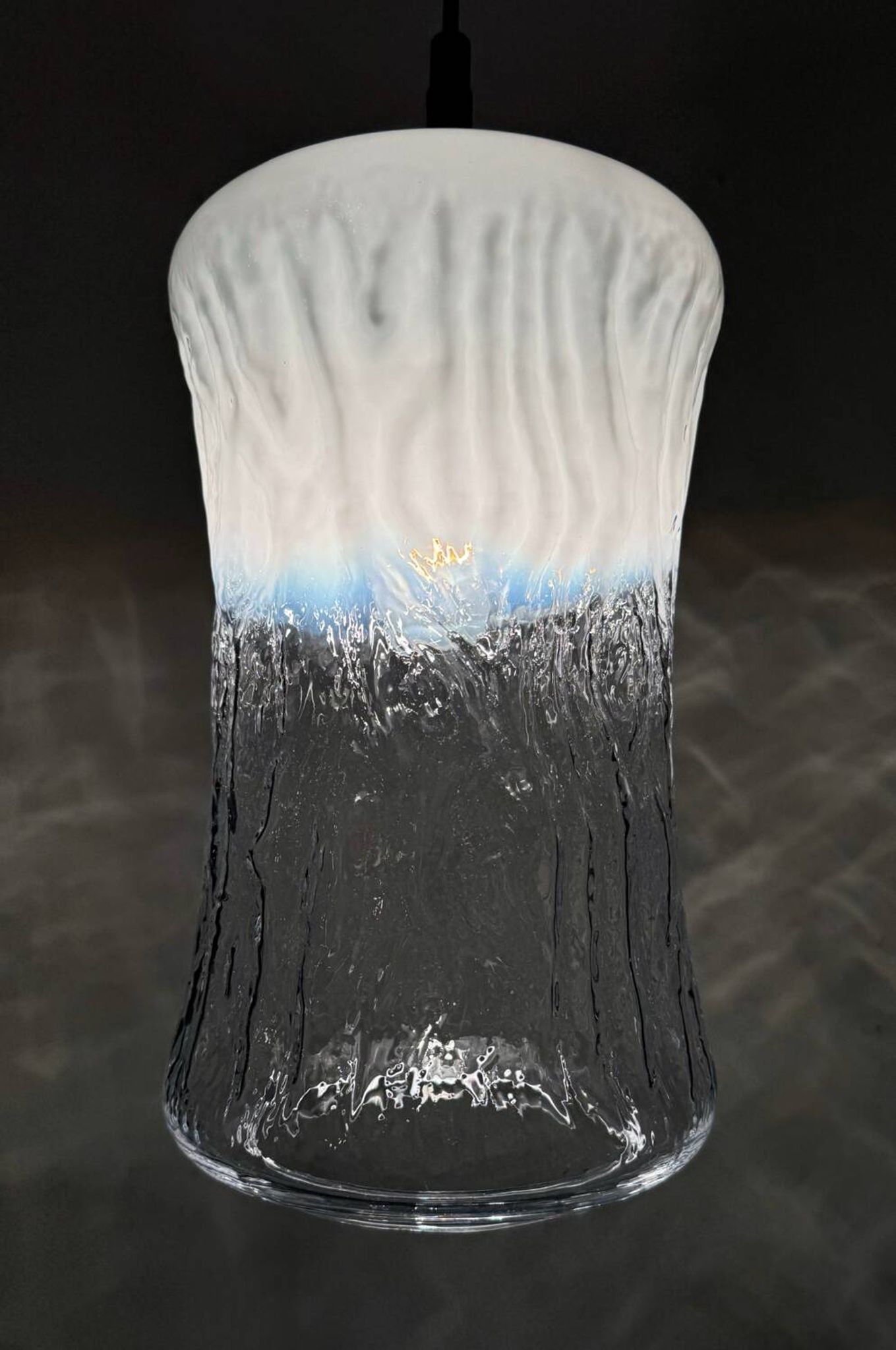 Murano Targetti Sankey glass pendant light from the 70s