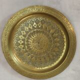 Vintage oriental plate in brass