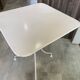 White square bistro table for bar café terrace garden metal 1950 white