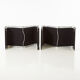 Paire de chaises longues en cuir et aluminium oar Eric Sigfrid Persson années 60 70