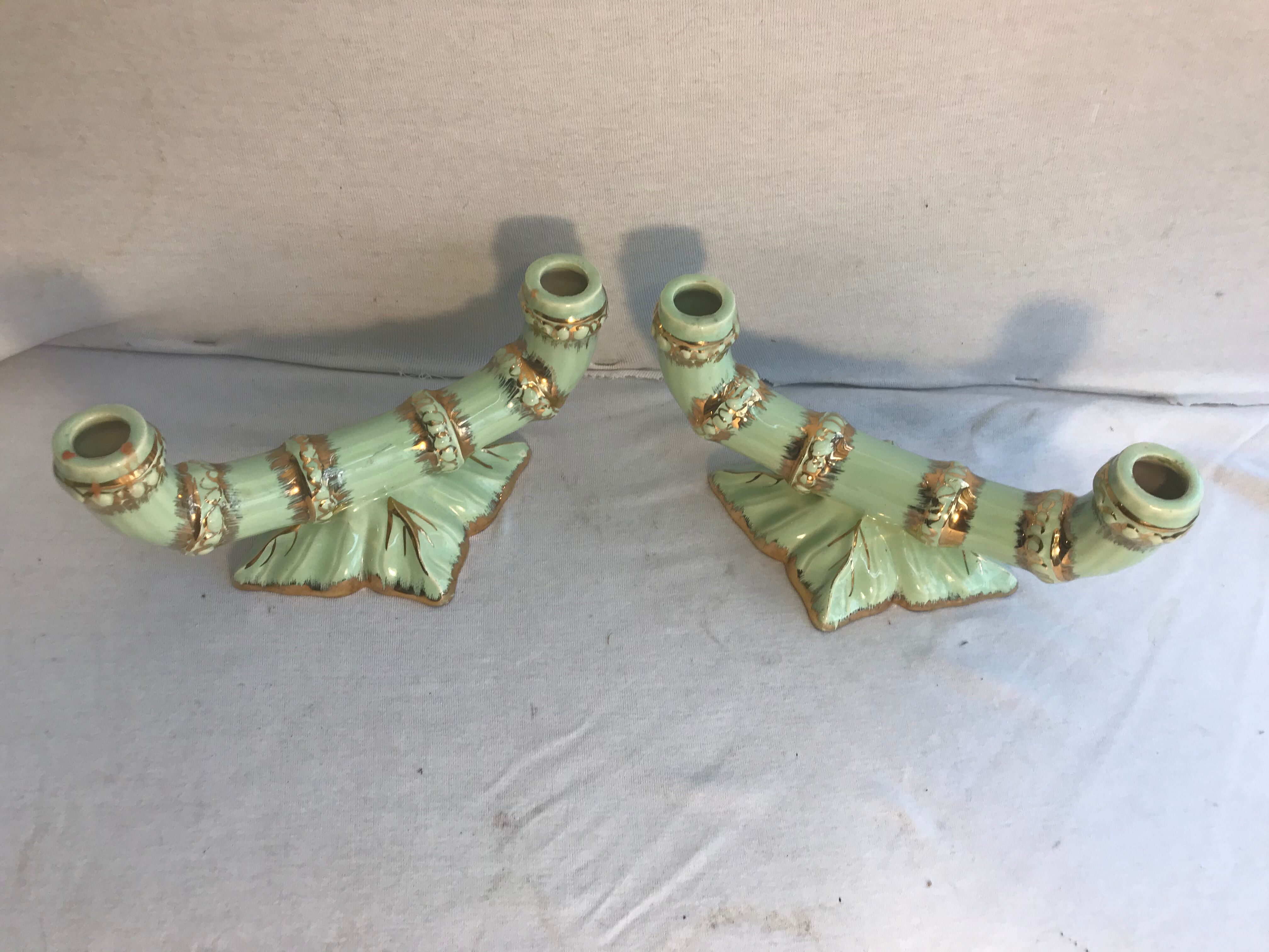 Old pair of candlesticks