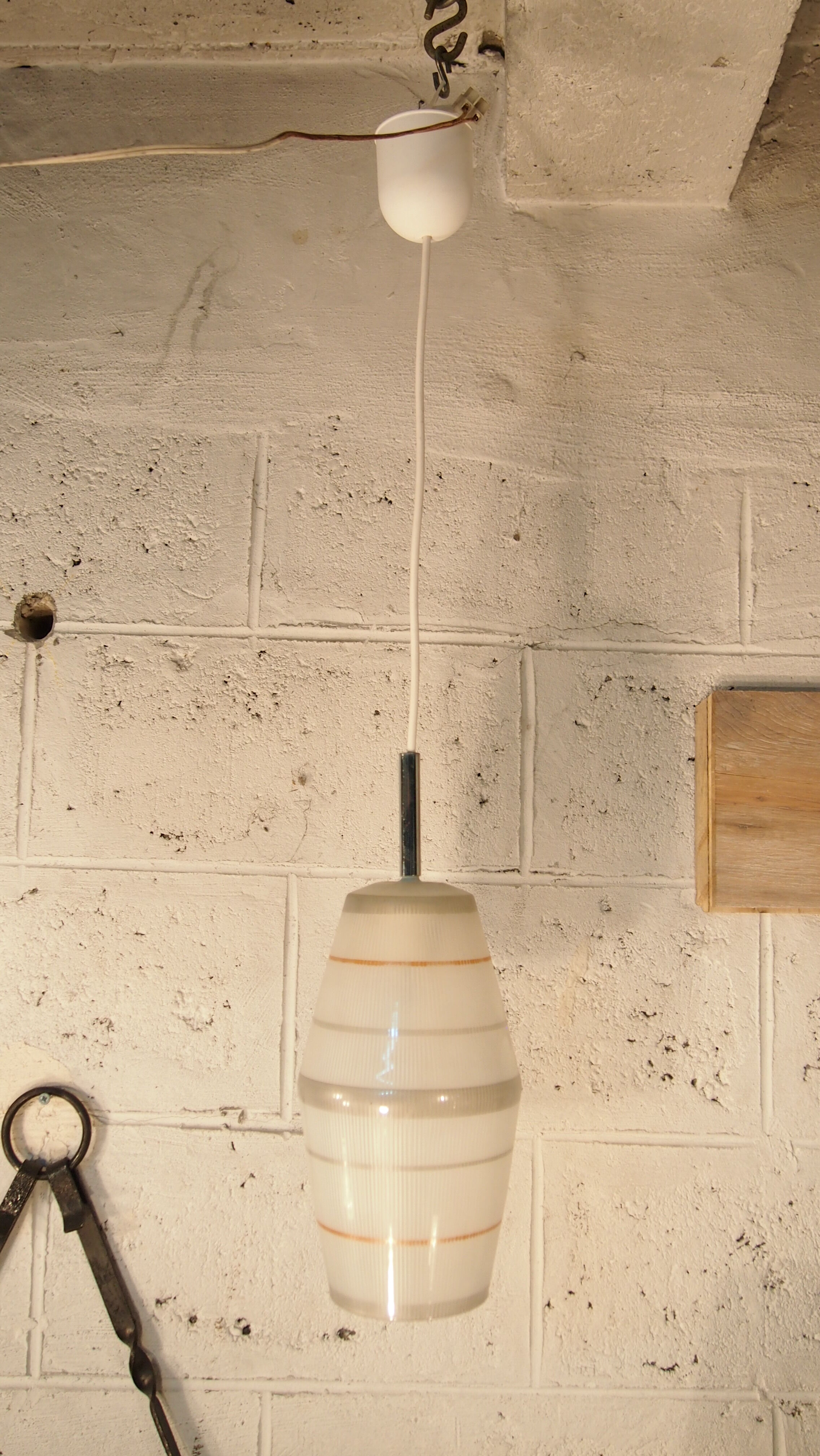 Hanging Lunel Lantern Texture Mid Century