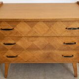Oak chest of drawers from the scandinavian 60s