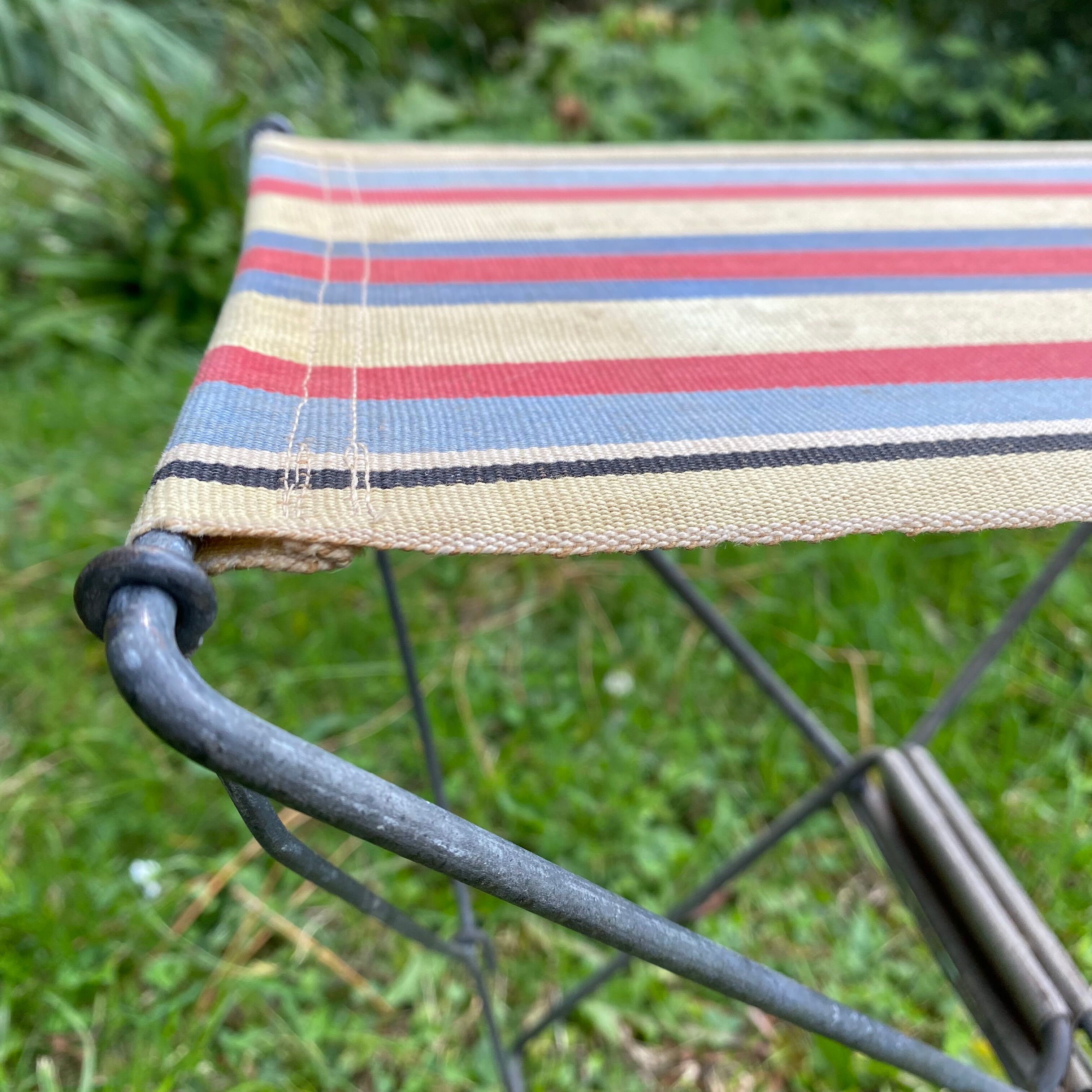 Tabouret camping pliant vintage