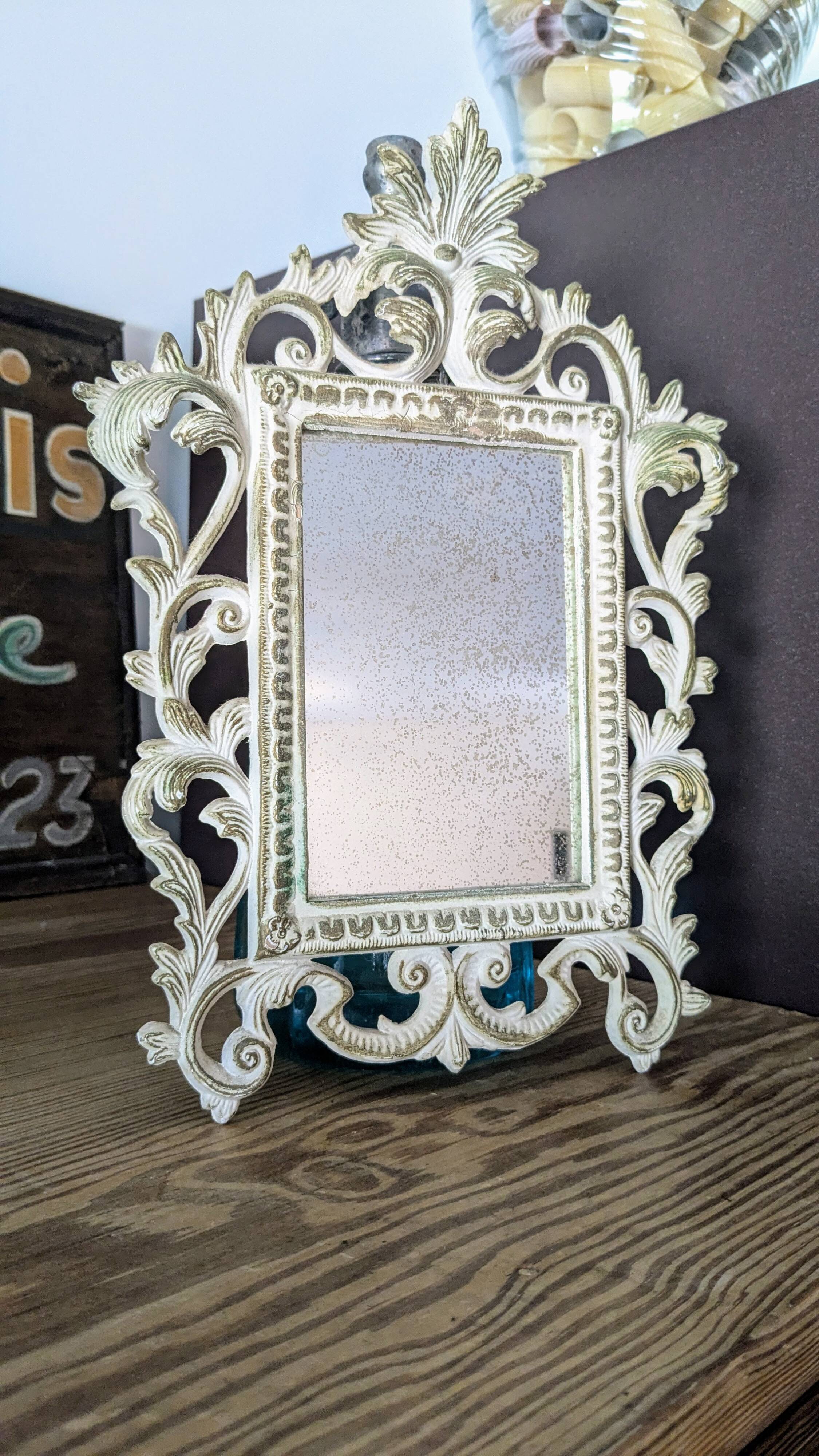 Roberta Wood Baroque Mirror Cimena Torino Italy 29x21 cm