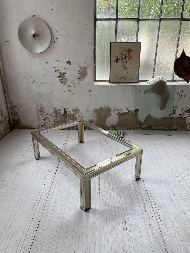 Romeo Rega chrome brass coffee table