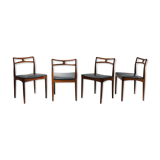 Series of 4 vintage Scandinavian rosewood chairs by Johannes Andersen for Chr. Linneberg