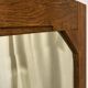 Large vintage Art Deco bizote mirror to place or hang, solid wood frame