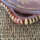 5 flat plates in glazed terracotta