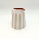 100% Handmade Two-Tone Striped Ceramic Pitcher