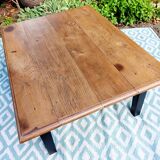 Low farmhouse table in solid oak