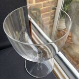 6 large glasses in light blown crystal