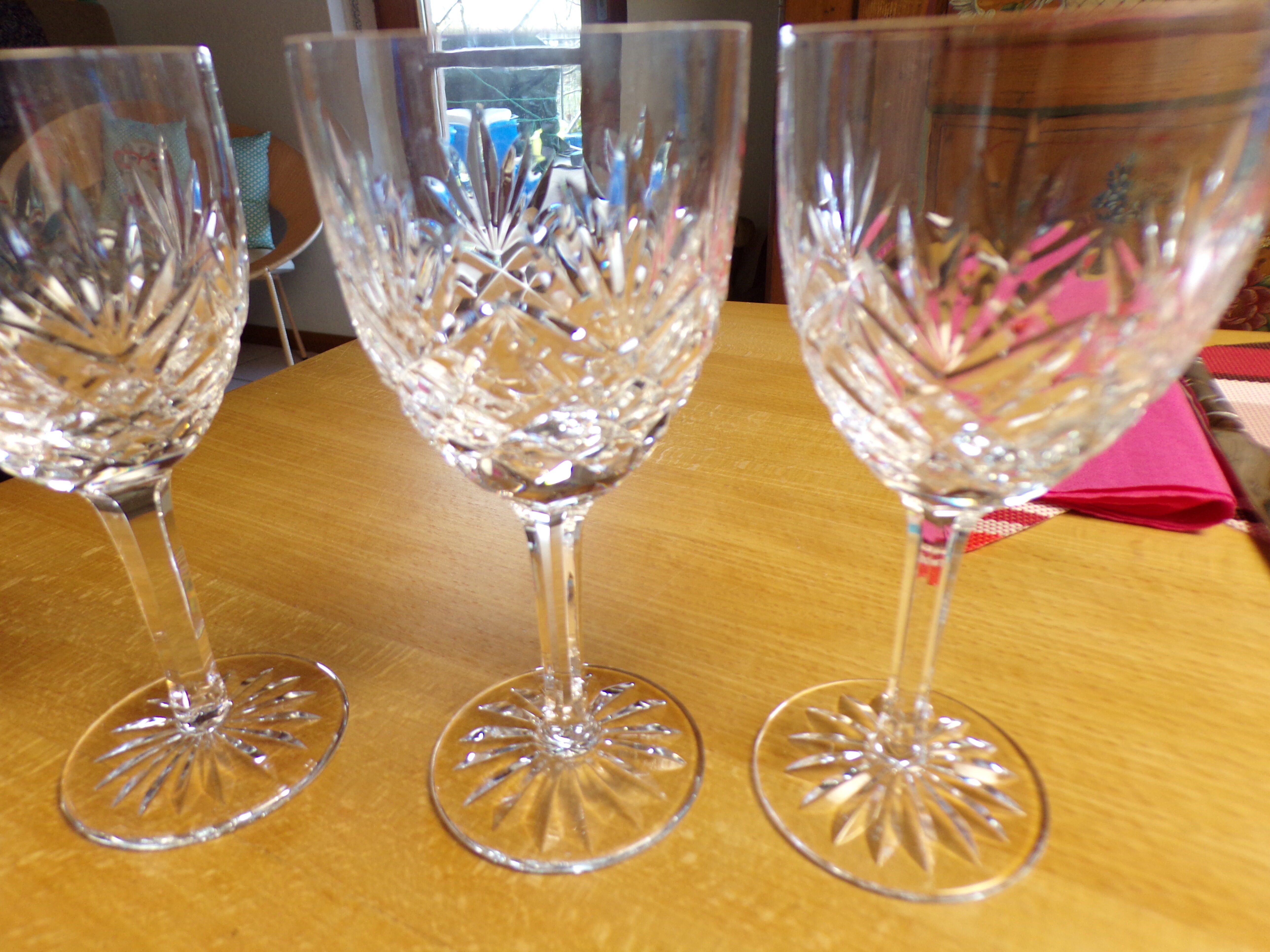 Verres à vins en cristal de Saint Louis
