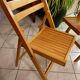 Paire de chaises bois pliantes vintage