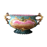 Art Nouveau planter barbotine Majolica 19th