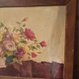 Old painting bouquet of flowers