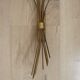 Mid-Century French Brass Sconces • Bullrush Design • Opaque Glass Shades