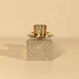 Vintage antique candle holder in molded and gilded glass