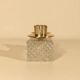Vintage antique candle holder in molded and gilded glass