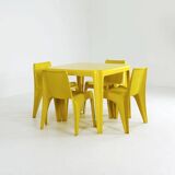 Table and 4 chairs by Helmut Bätzner for Bofinger