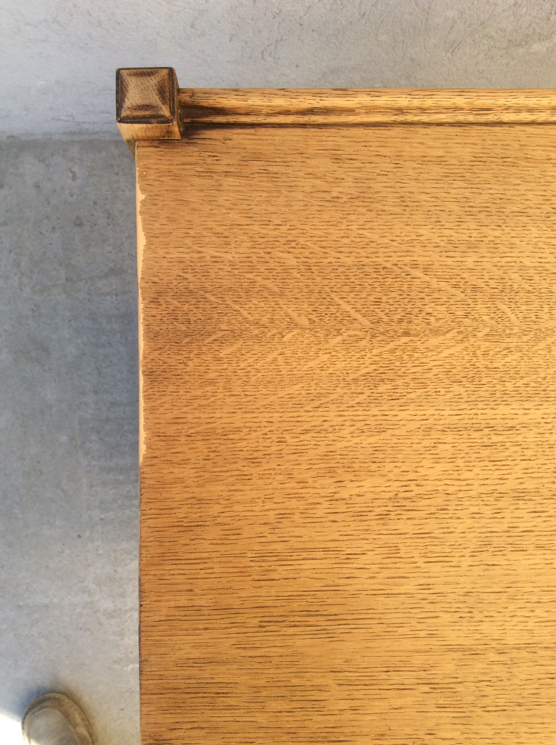 1950s wheeled oak dessert