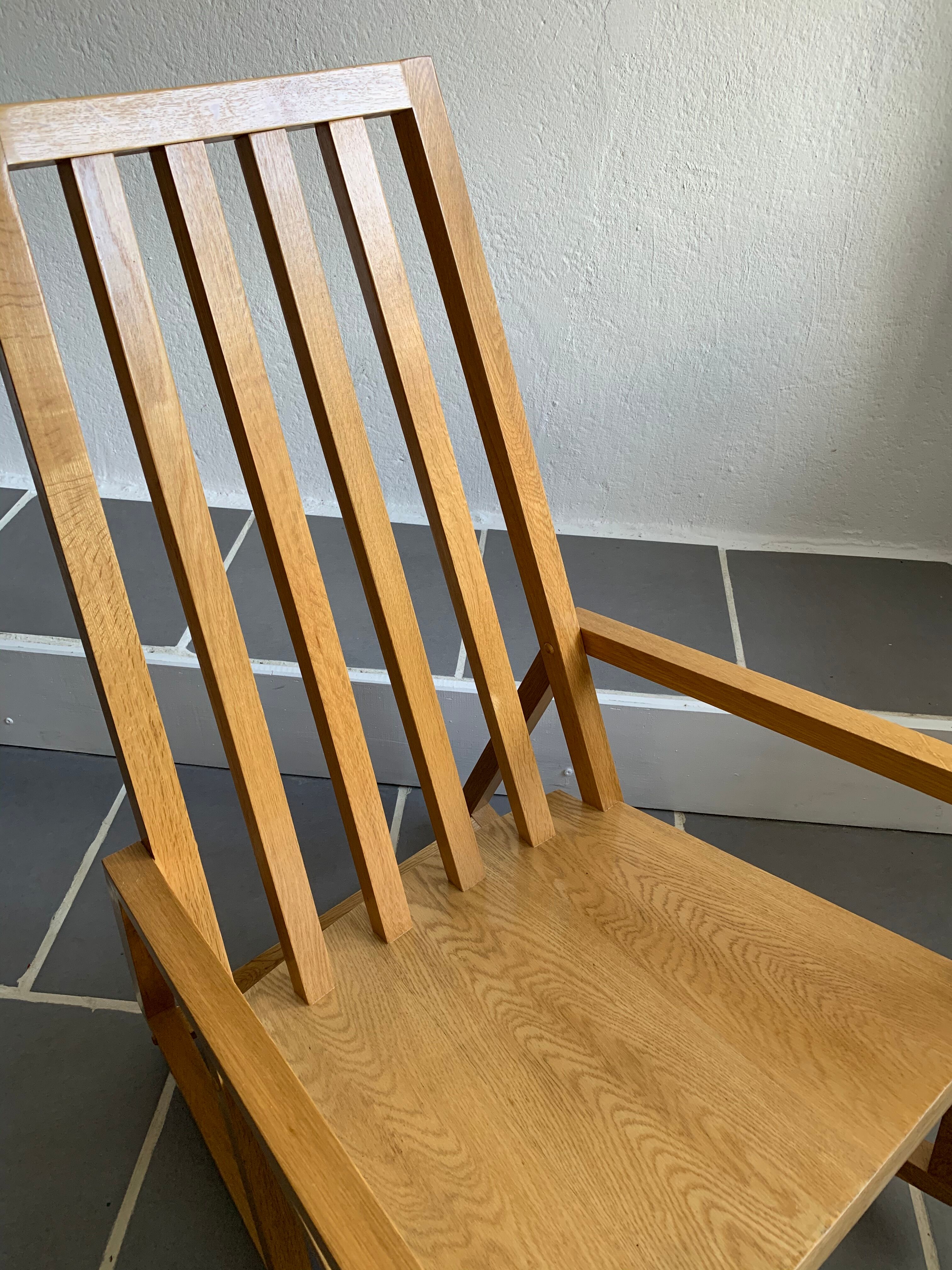 Rocking chair hêtre blond vintage