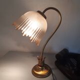 Art deco globe tulip glass lamp