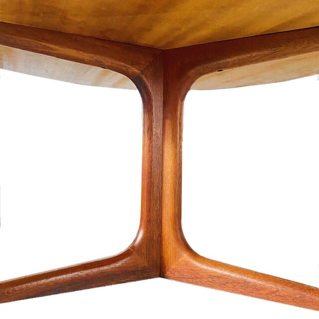 Danish Design Coffee Table Round Teak Bernhard Perdersen 1950s 60s Midcentury