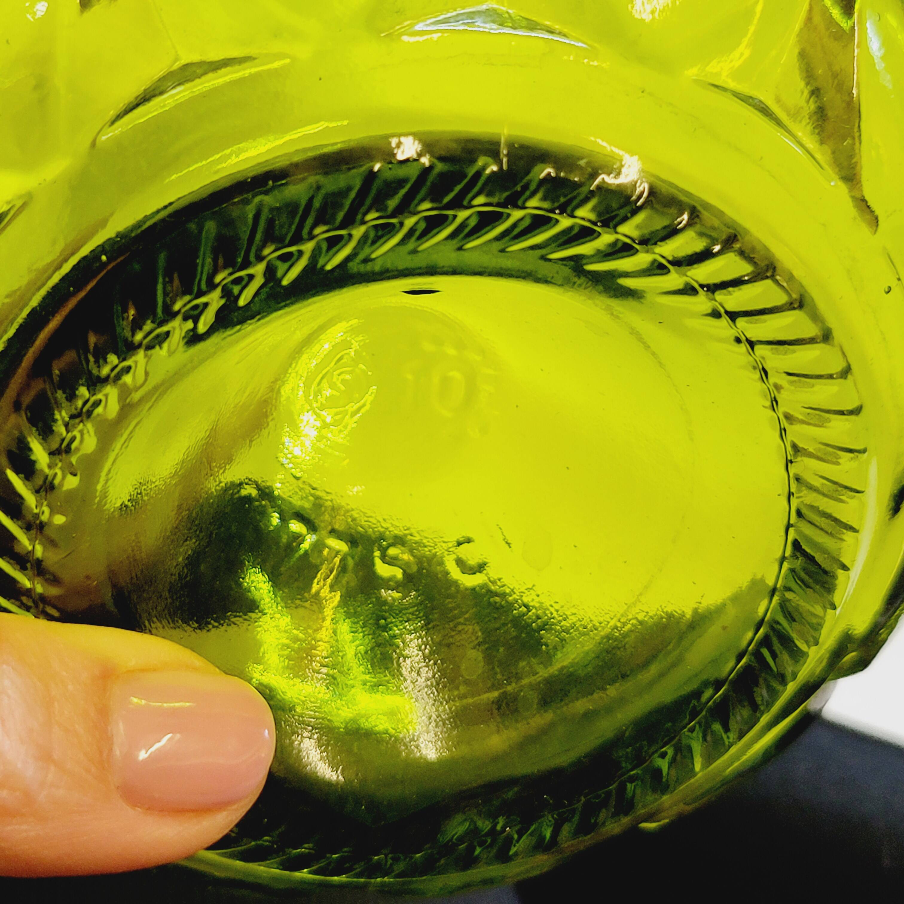 Vintage Italian Green Glass Decanter