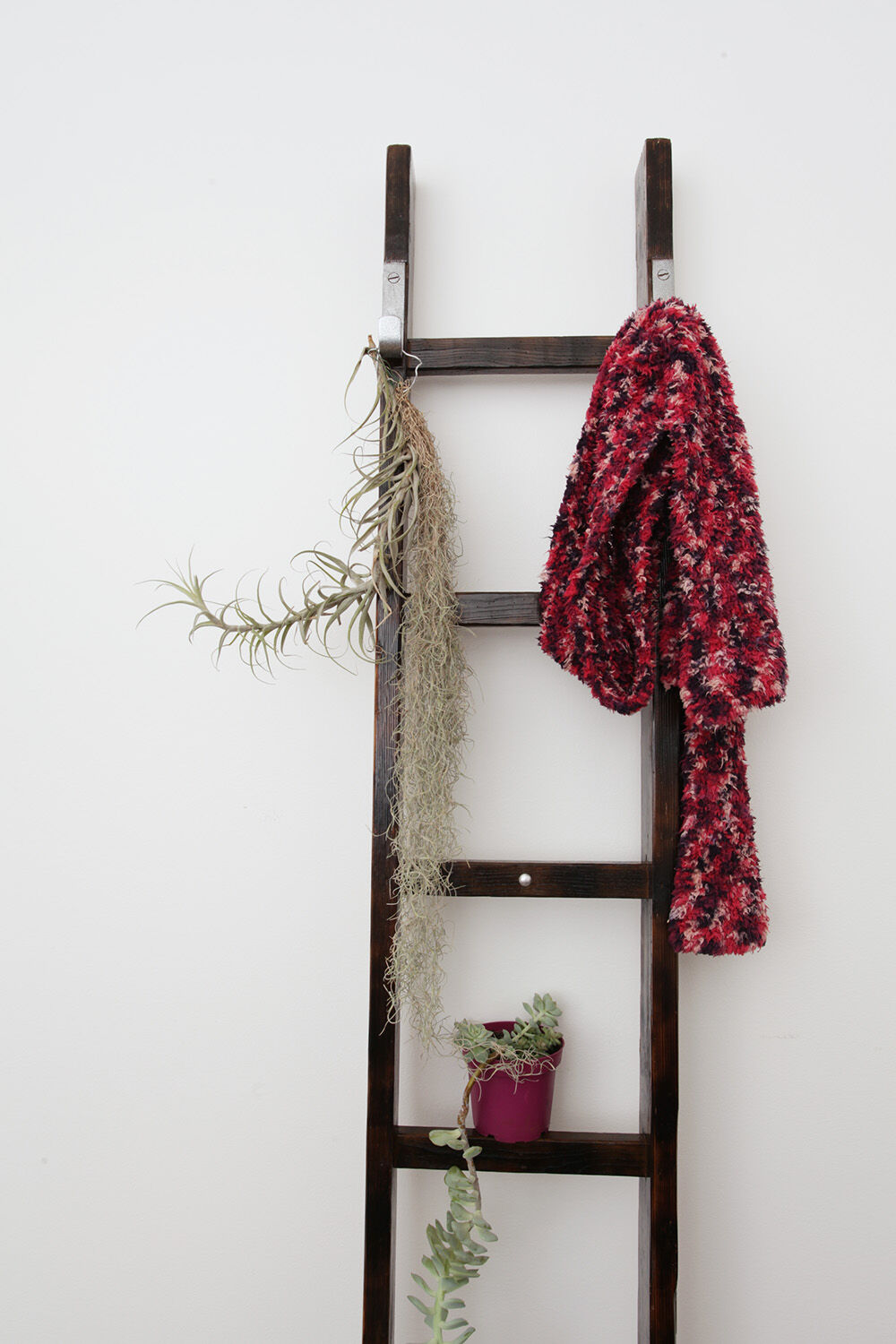 Vintage wooden barn ladder 218 cm