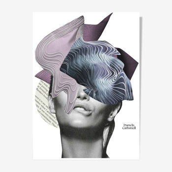 Collage print, Purple drama