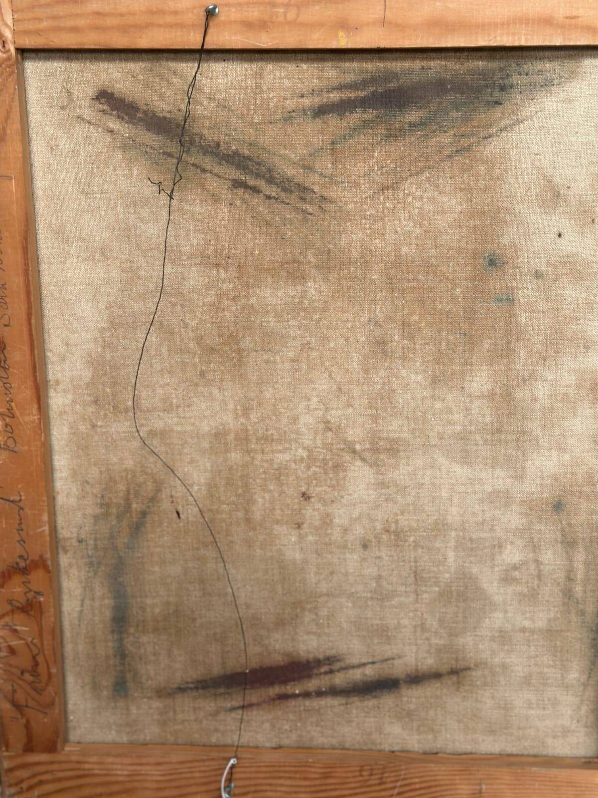 Original Mid Century Swedish Oil On Canvas – “Bohuslän” By Sara‑Lisa Ryd – Vintage & Framed – 48 × 57 Cm