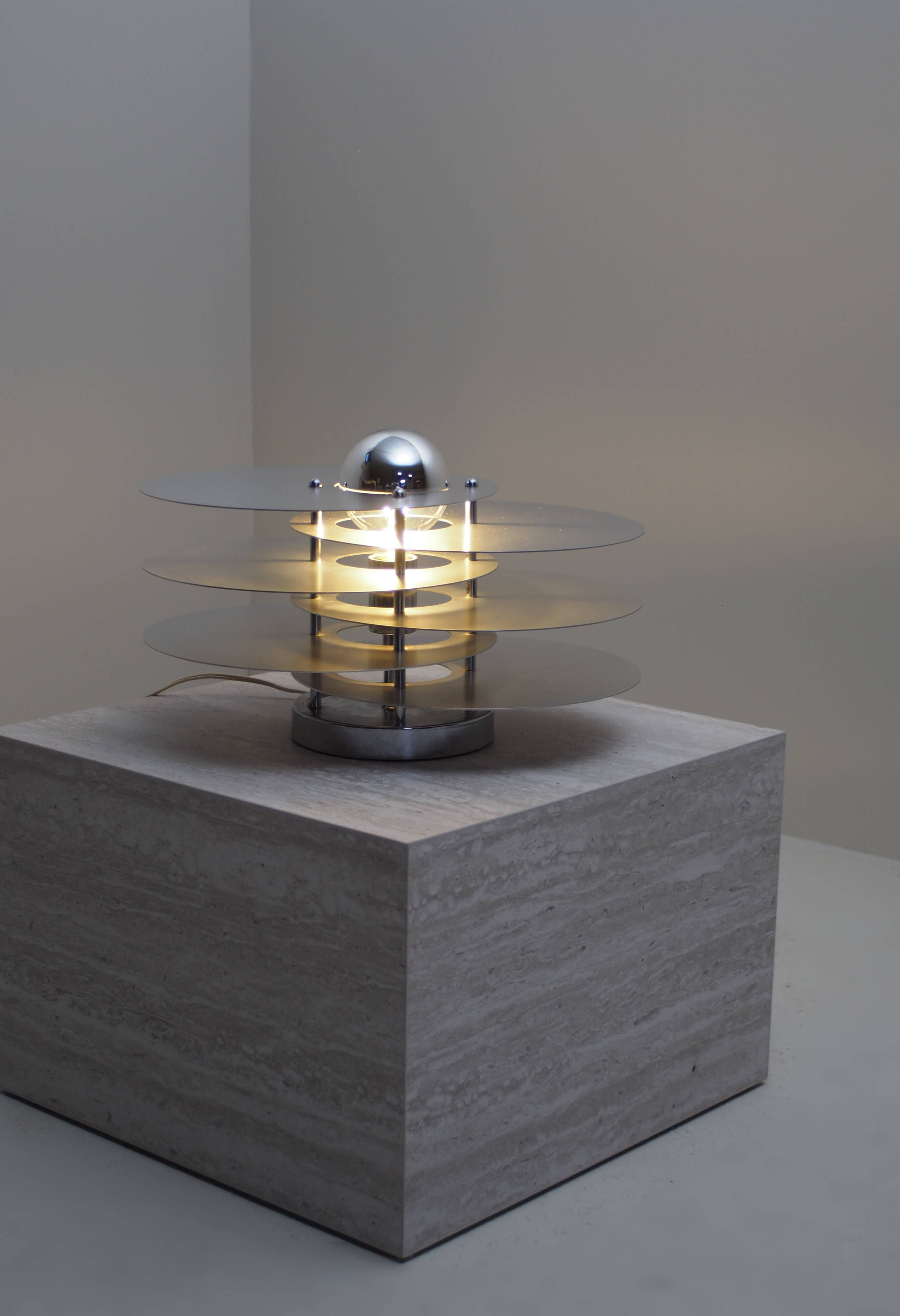 Space Age layered Italian table lamp- Italy, 1960s