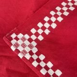 Red checkered Basque tablecloth