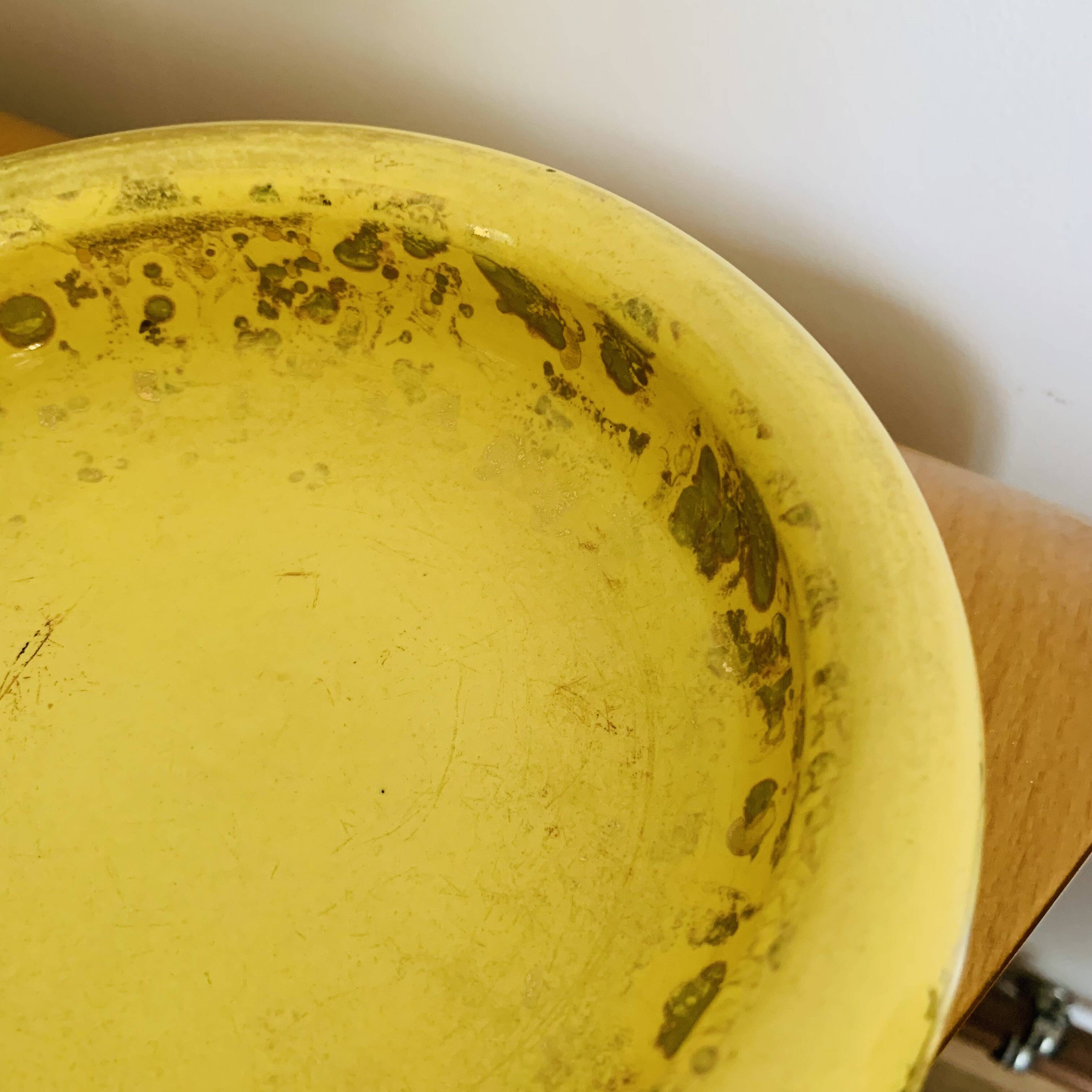 Yellow and gold catch-all, Jean Mazeaud & Faverot, Ateliers Sèvres MF