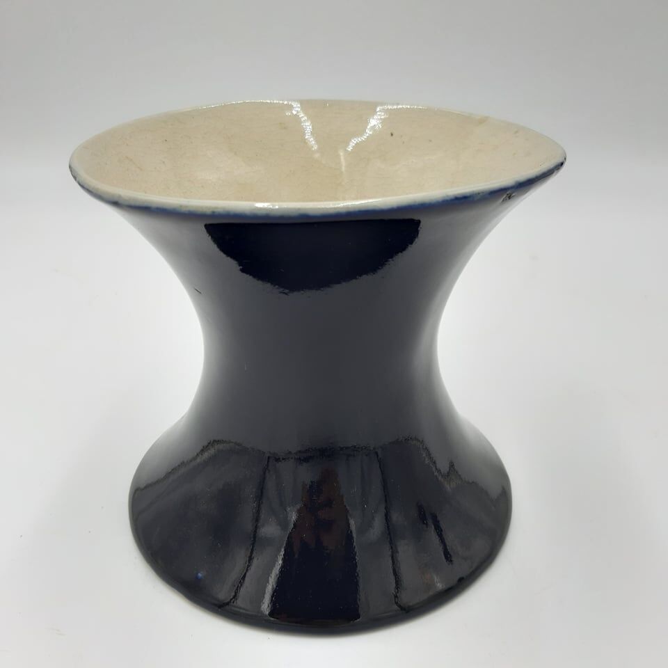 Ultramarine blue ceramic vase