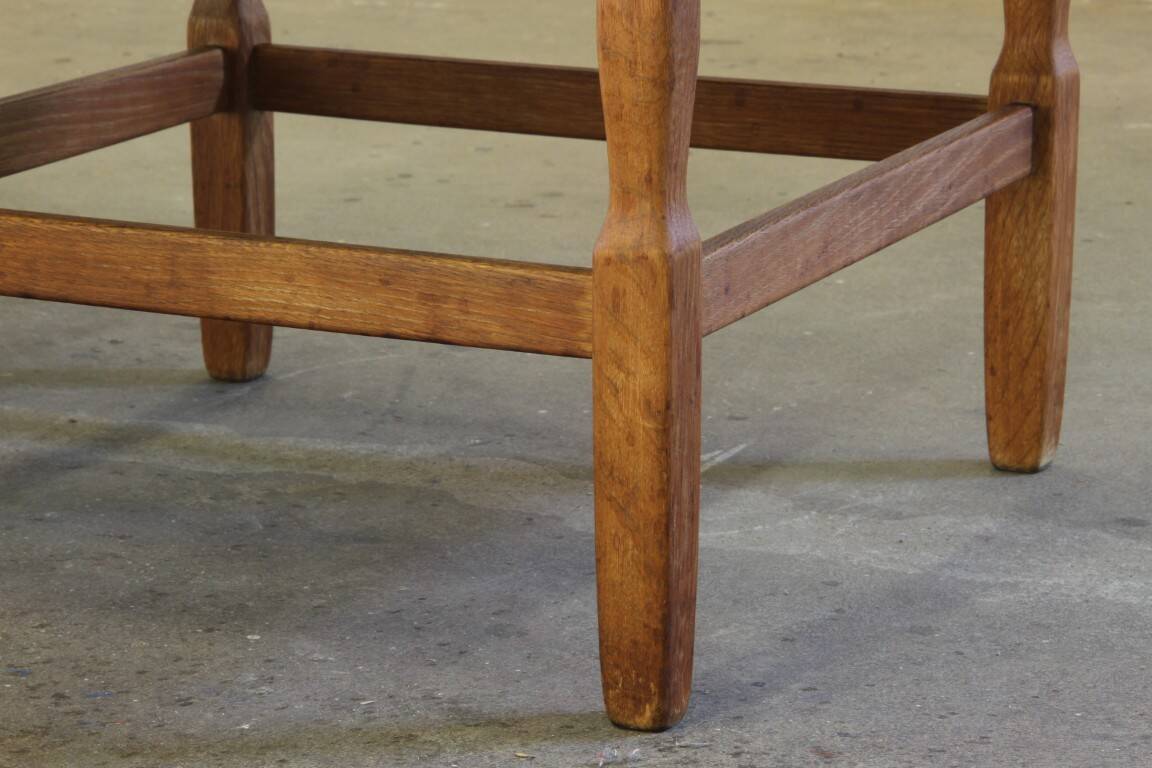 1960s mid-century brutalist Danish coffee table in oak attributed to Kjærnulf